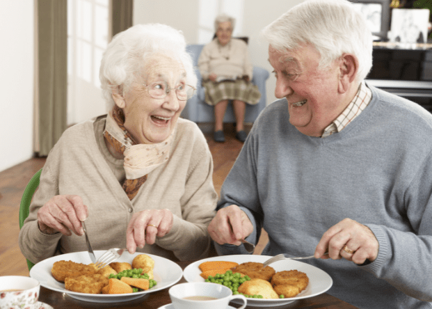 whole grains, protein, and fats in senior meals