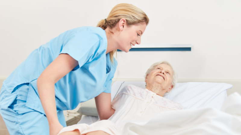 Elderly Bed Roll Over U Pillow Supports Cleaning up Patients