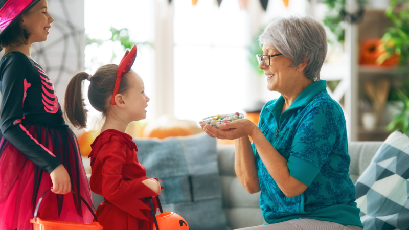 Elderly prepares tasty Halloween treats